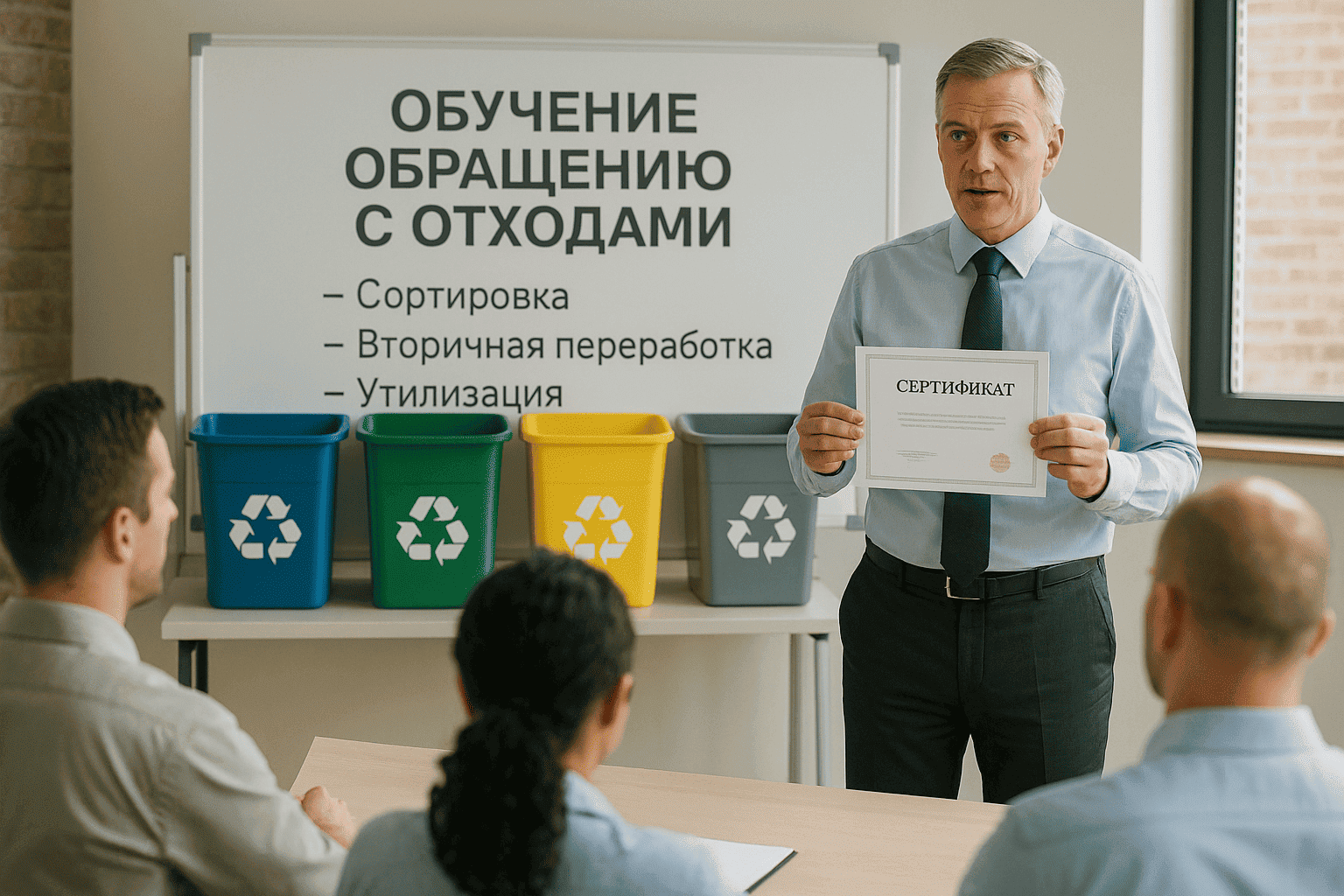 Обучение персонала работе с отходами программы и сертификаты для предприятий