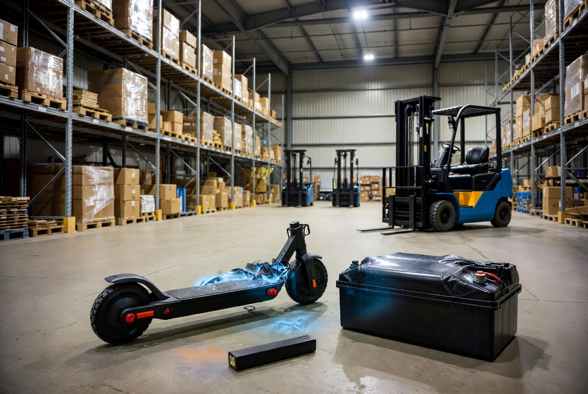 Литий-ионные батареи: проблема утилизации аккумуляторов от электросамокатов и складской техники — скрытая угроза для склада