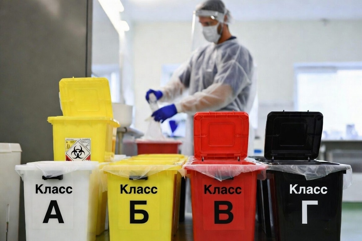 Маркировка отходов: гайд по цветам и типам контейнеров для медицинских учреждений (классы А, Б, В, Г)